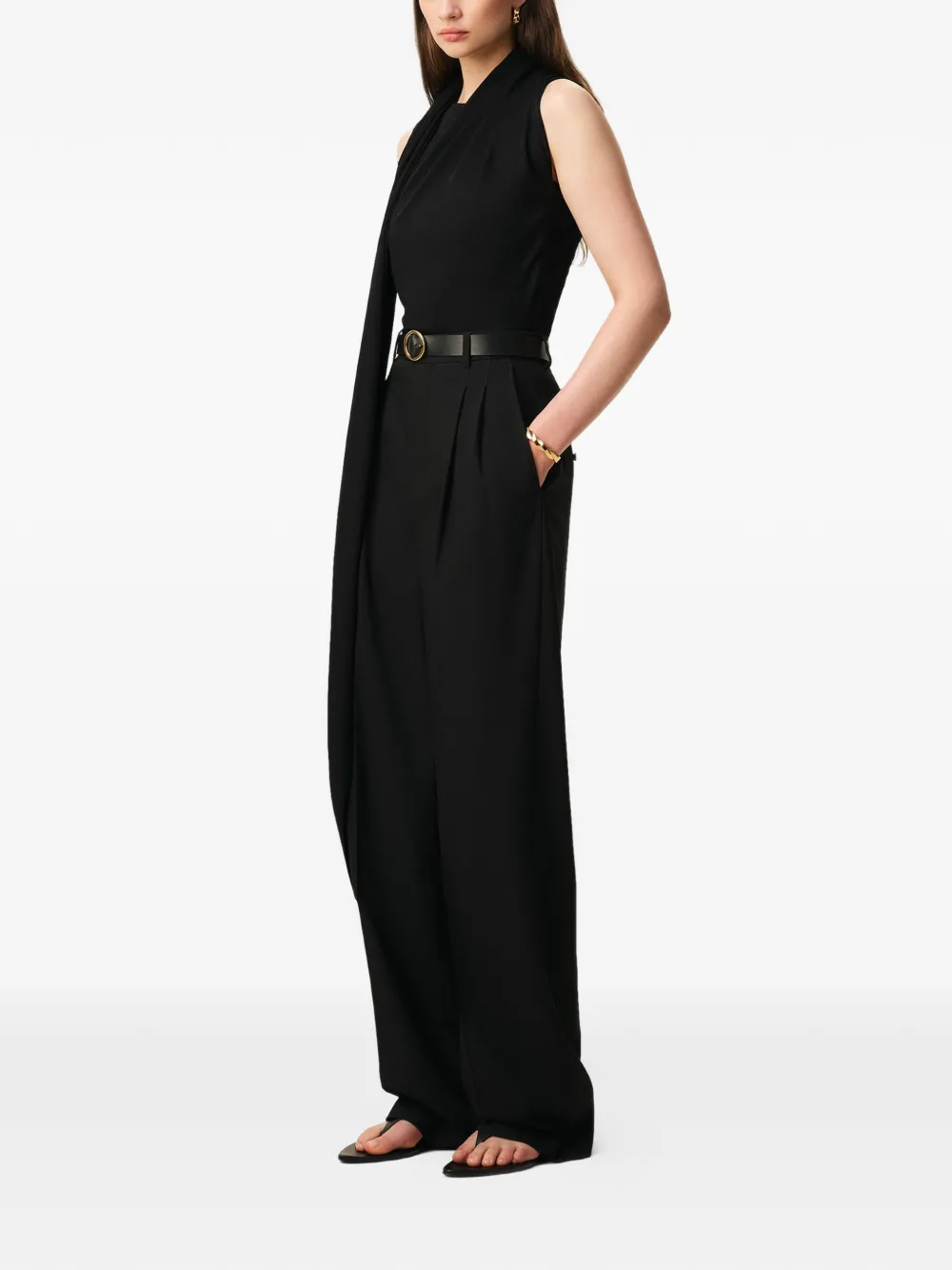 AMI Paris Mouwloze top Zwart