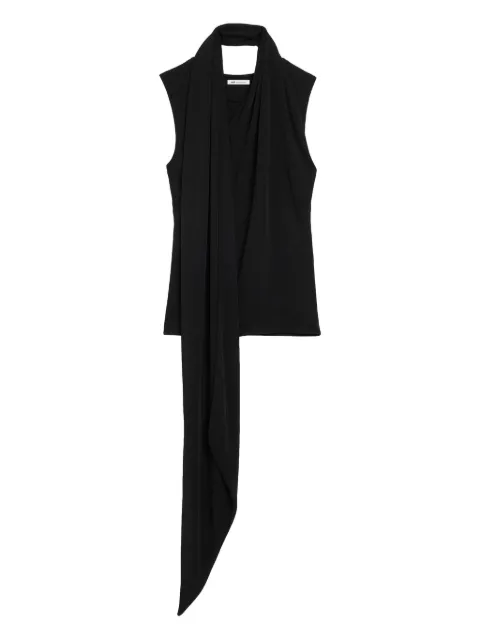 AMI Paris pussy-bow sleeveless top
