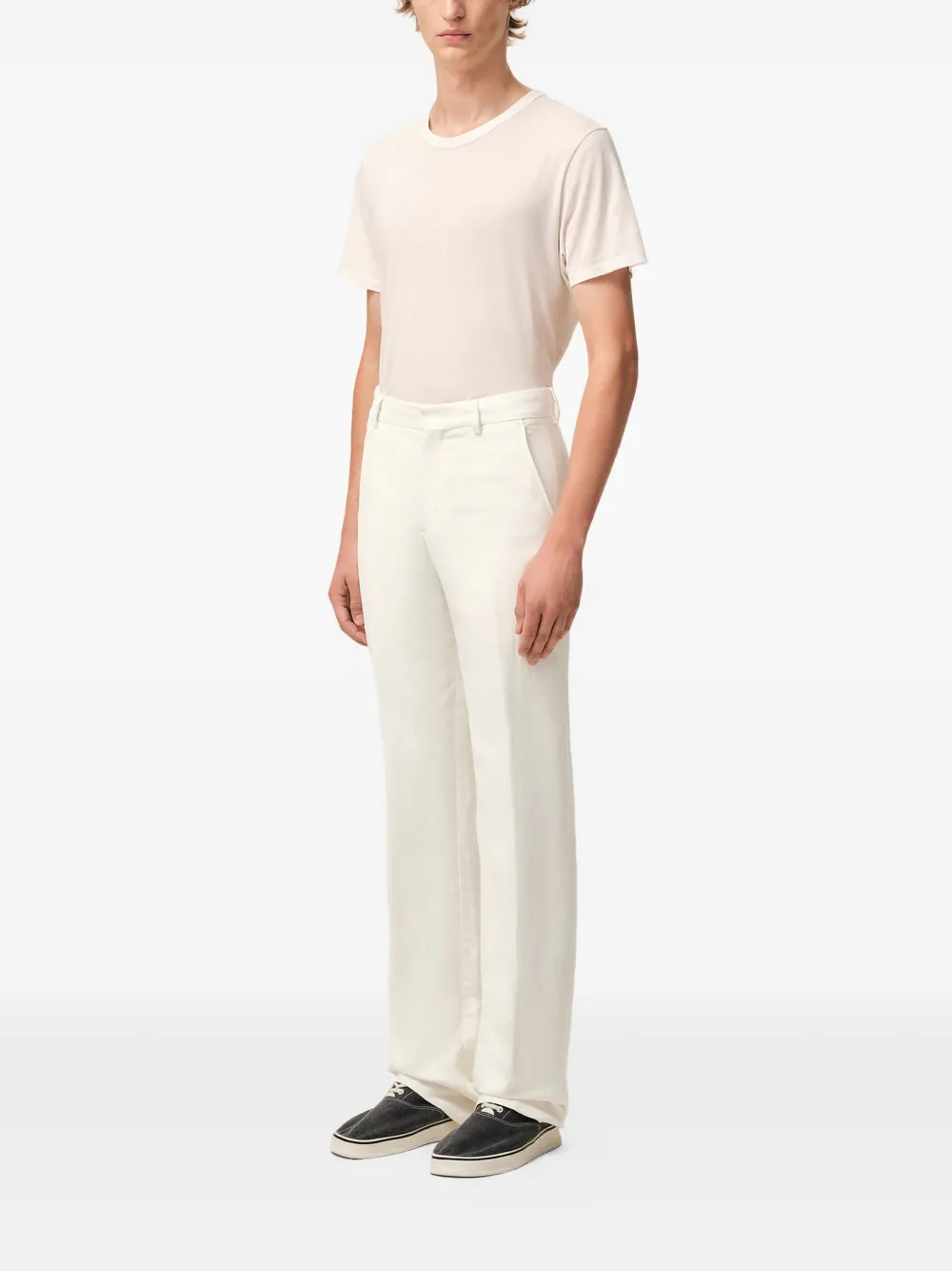  Ami Paris Straight-leg Trousers - Neutrals 