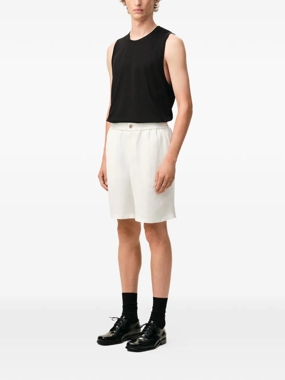 Ami Paris Ami De Coeur Shorts - Neutrals 