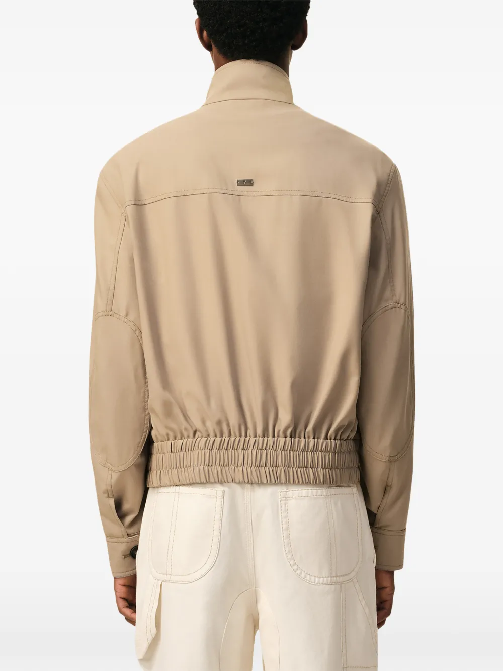 AMI Paris Harrington jack met opstaande kraag Beige