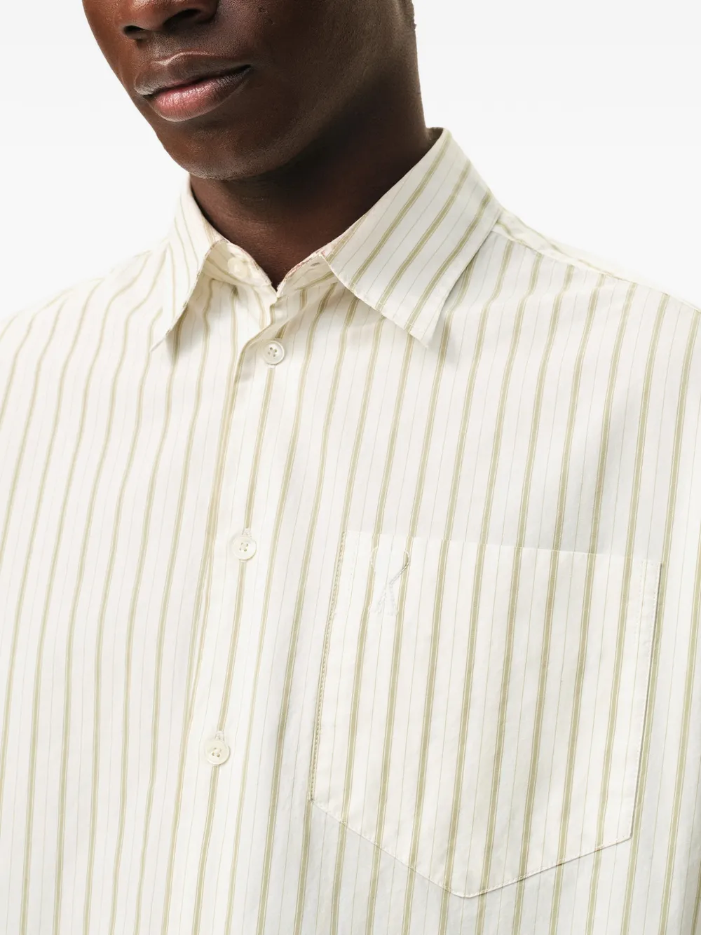 AMI Paris Ami de Coeur boxy shirt met borduurwerk Wit