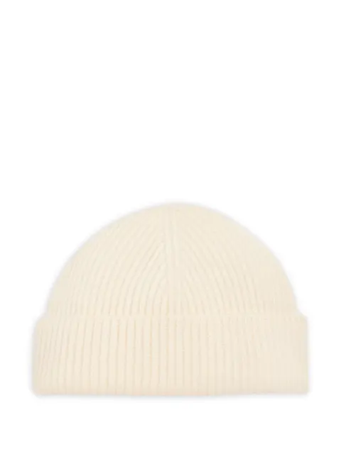 AMI Paris leather-label wool beanie hat