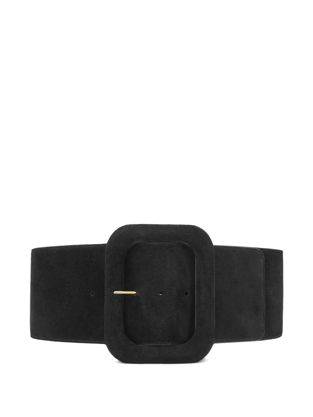 AMI Paris Cintura in pelle scamosciata con fibbia rettangolare - Nero