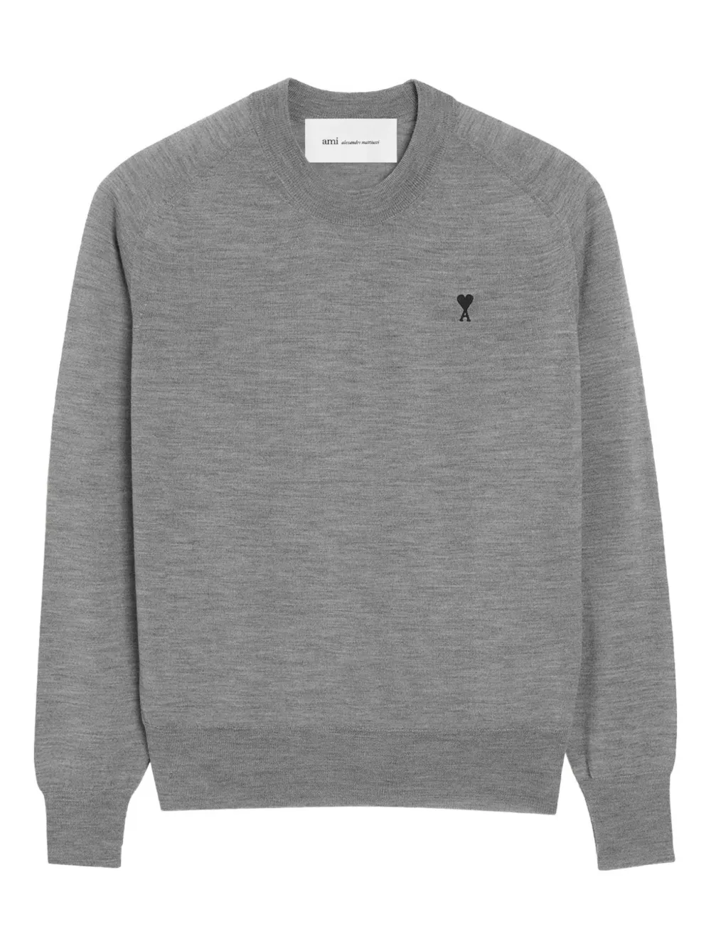 AMI Paris Ami de Coeur Pullover mit Logo-Stickerei - Grau