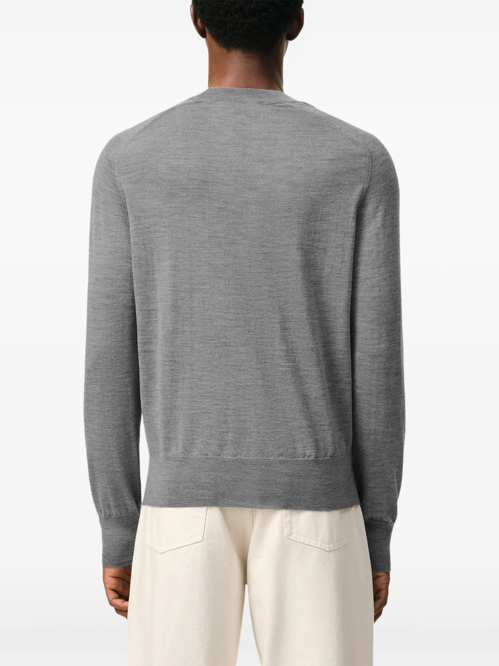 AMI Paris Sweater met geborduurd logo Grijs