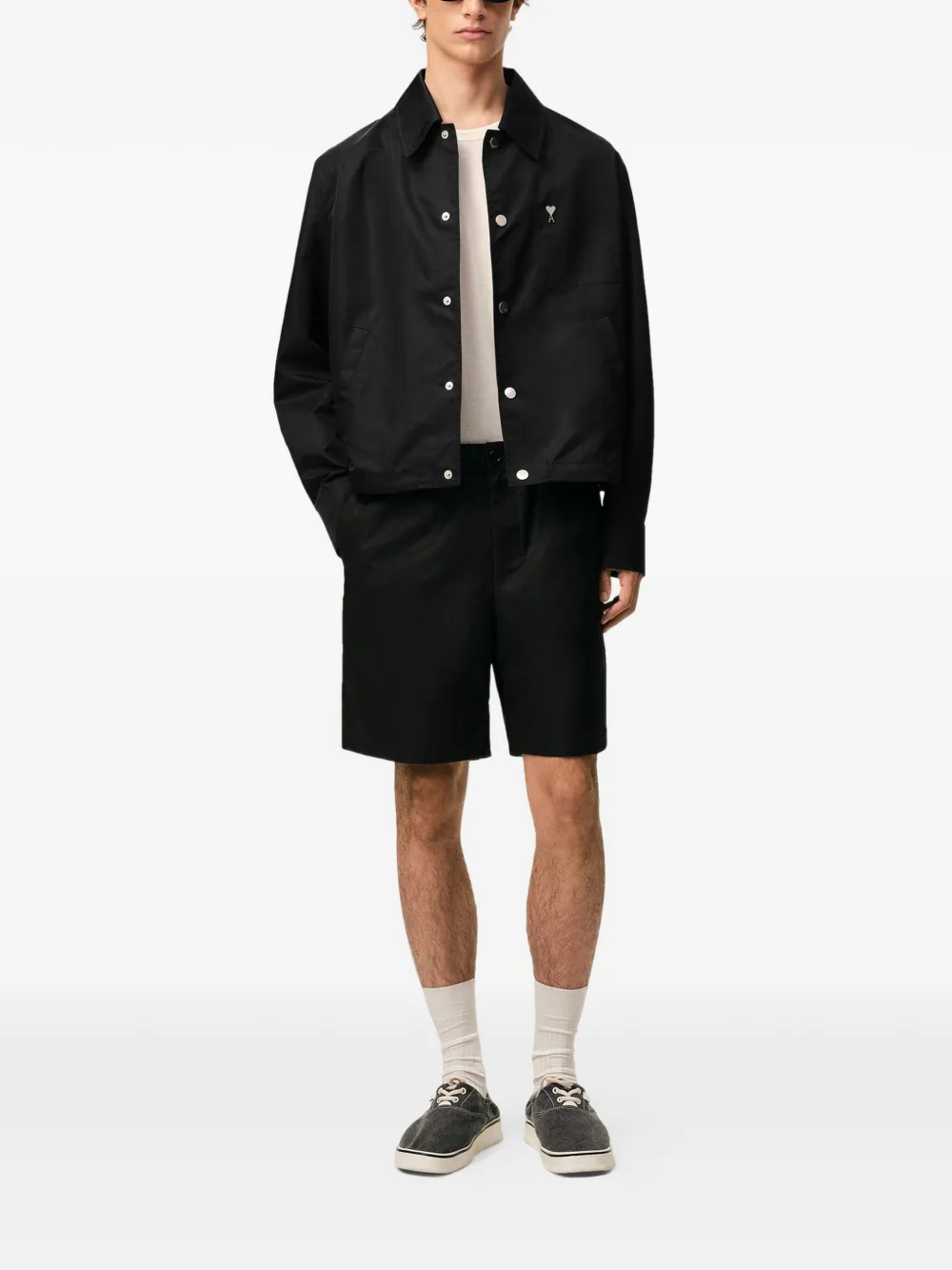 AMI Paris stud-button-fastening jacket | Oversized Jackets | Image 2