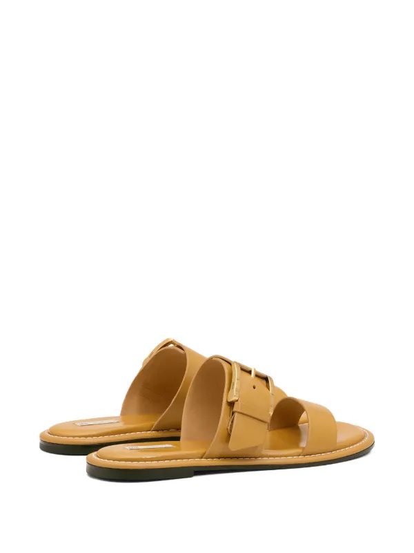 AMI Paris バックル フラットサンダル | ブラウン | FARFETCH JP