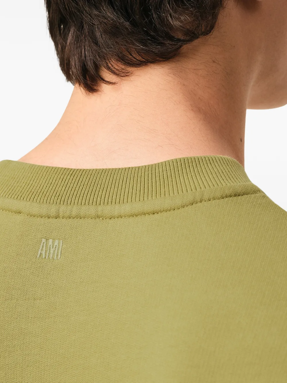 AMI Paris Sweater met geborduurd logo Groen