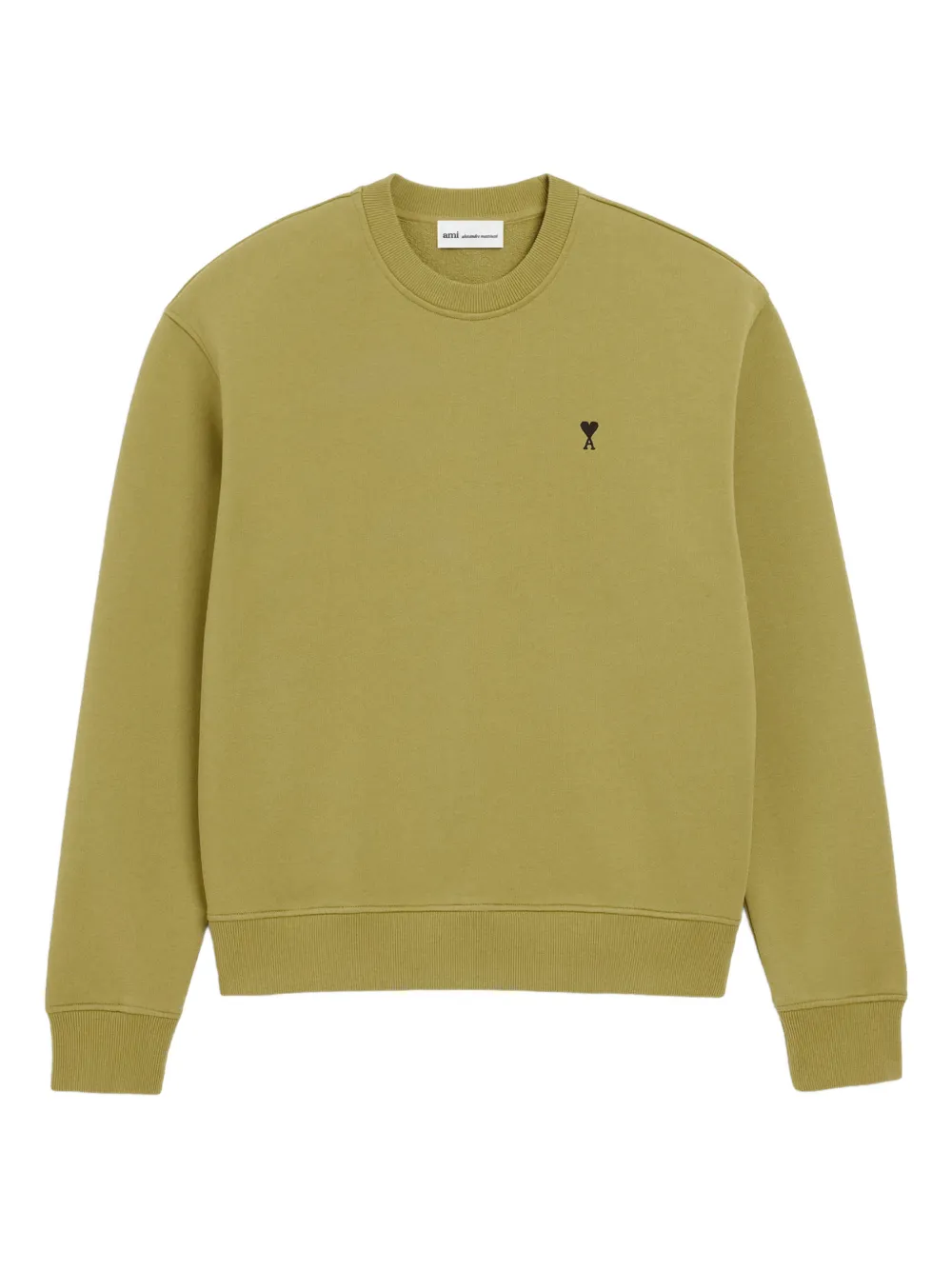 AMI Paris Felpa con logo ricamato - Verde