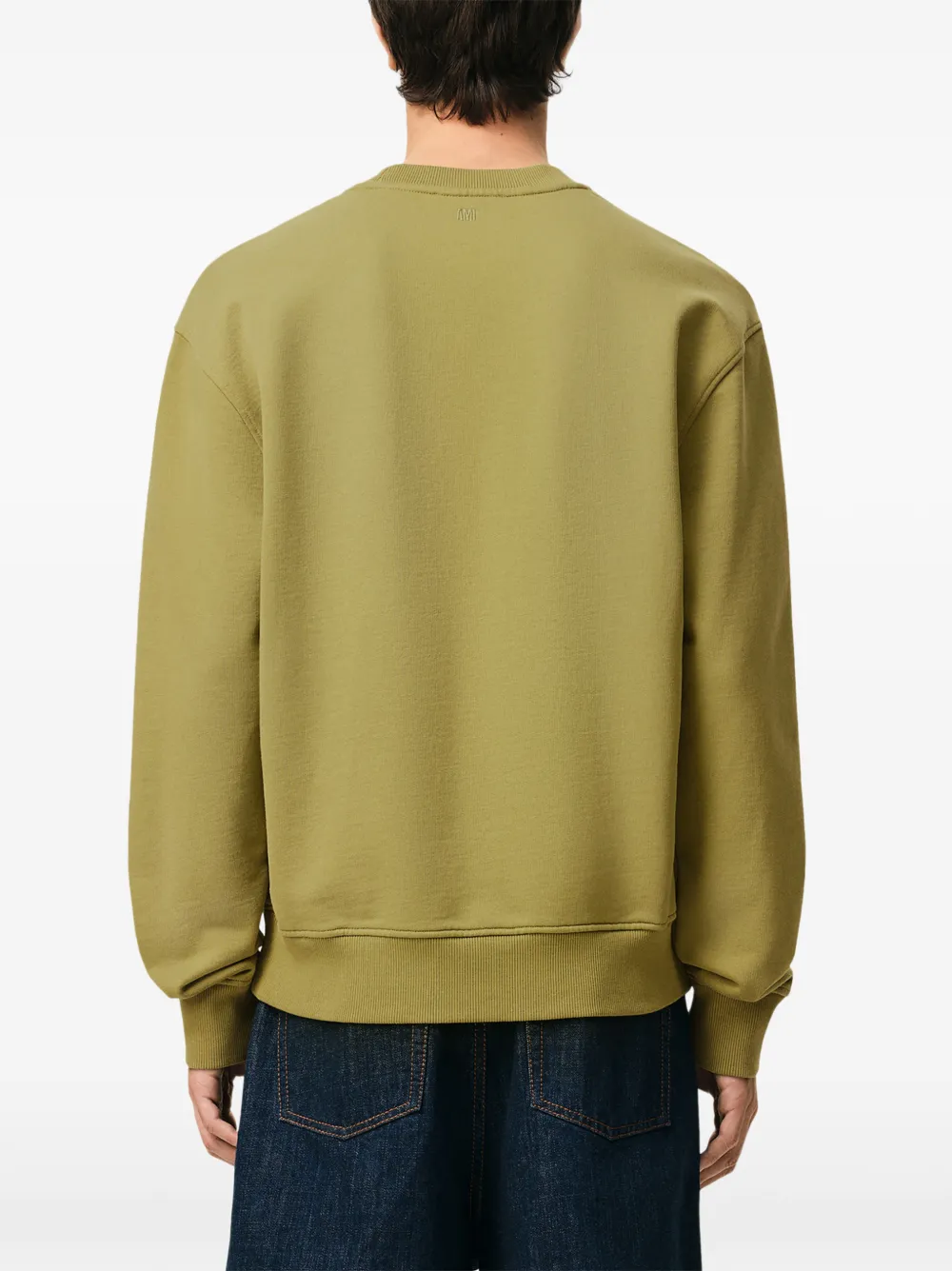AMI Paris Sweater met geborduurd logo Groen