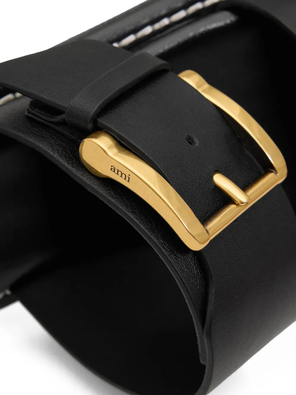 AMI Paris Leren sandalen Zwart