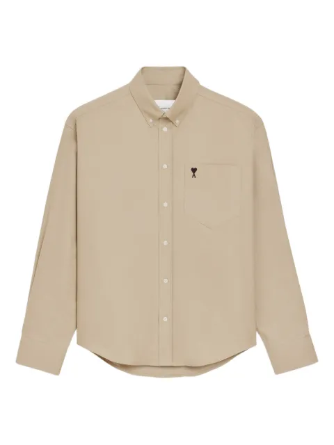 AMI Paris logo-embroidered shirt
