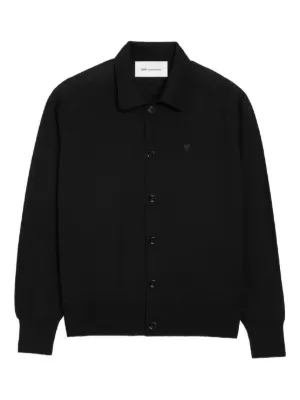 AMI Paris ブラッシュド ポロシャツ | ブラック | FARFETCH JP