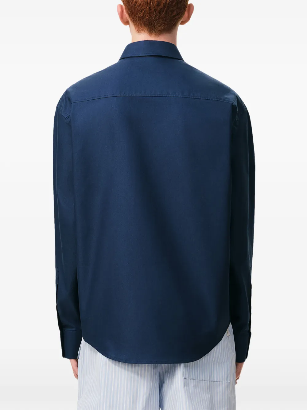 AMI Paris Overhemd met geborduurd logo Blauw