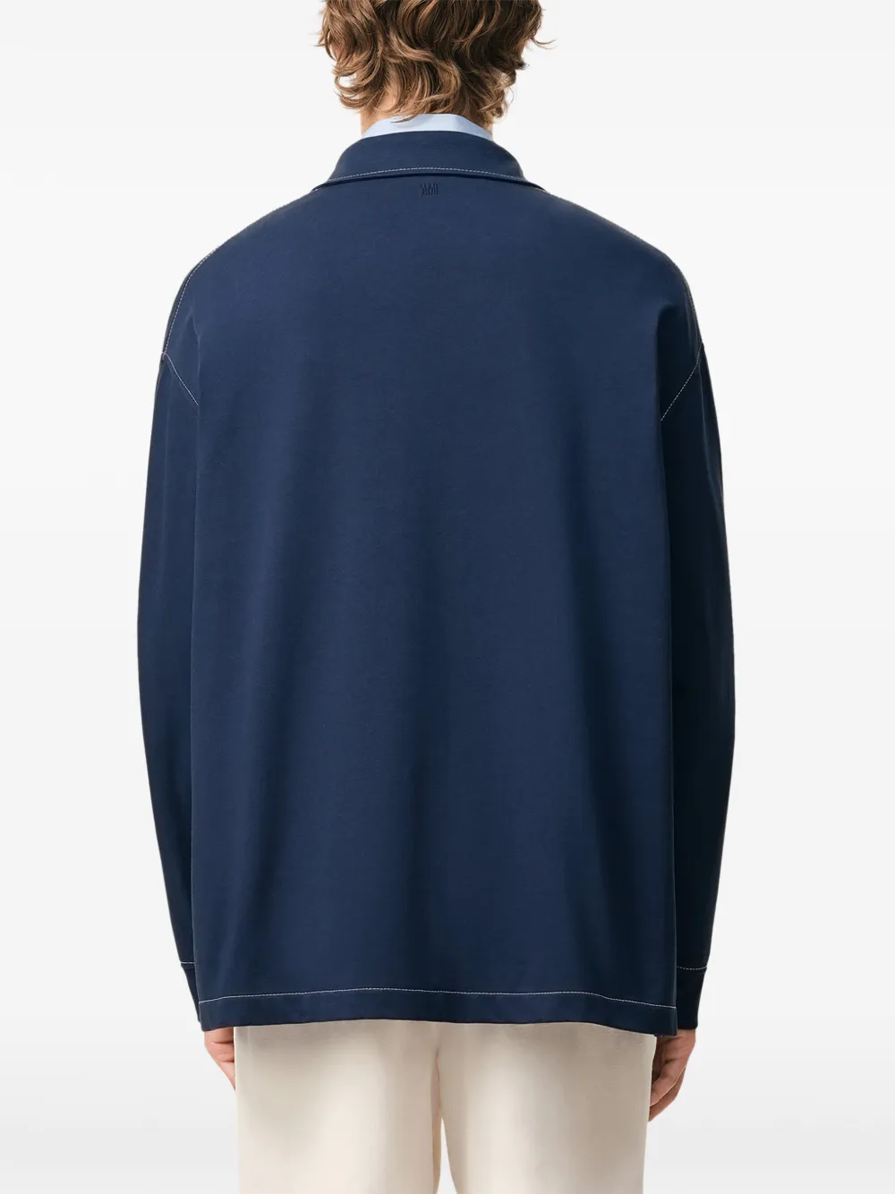 AMI Paris Poloshirt met logo Blauw