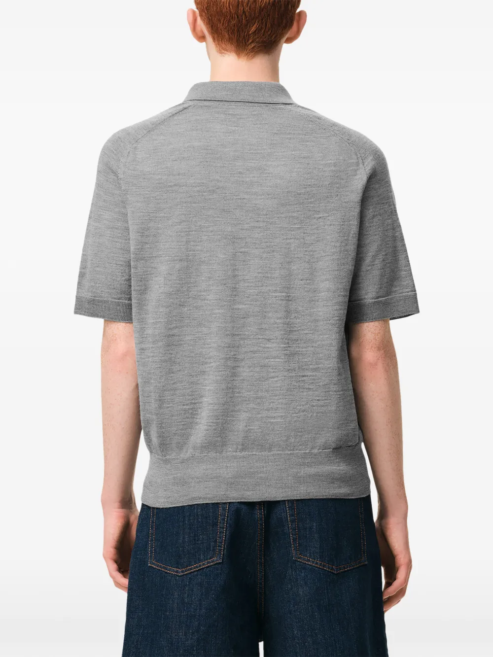 AMI Paris Ami De Coeur poloshirt met geborduurd logo Grijs