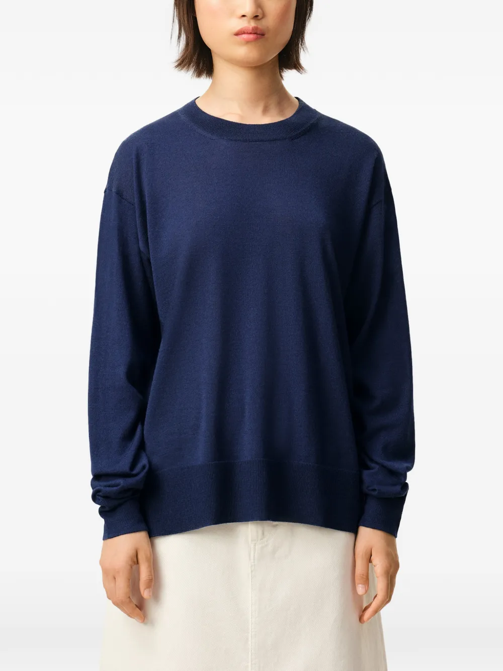 AMI Paris Ami De Coeur trui met ronde hals Blauw