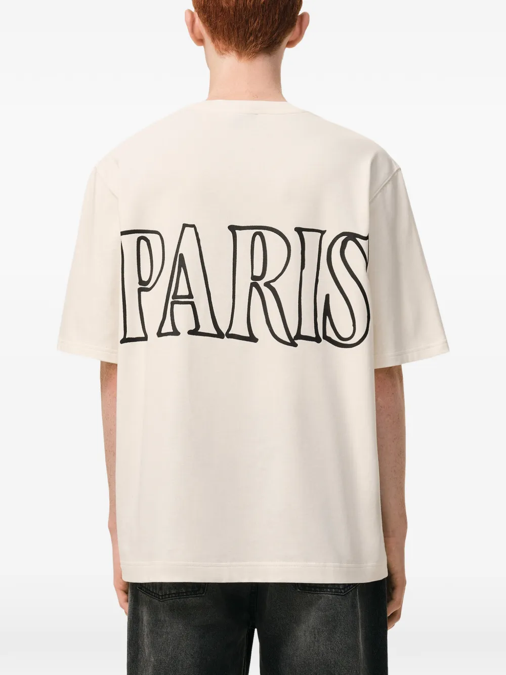 AMI Paris Ami Paris Print T-shirt | Neutrals | FARFETCH