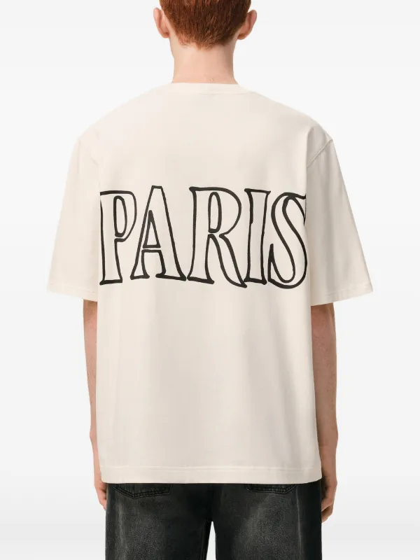 AMI Paris Ami Paris Print T-shirt | Neutrals | FARFETCH