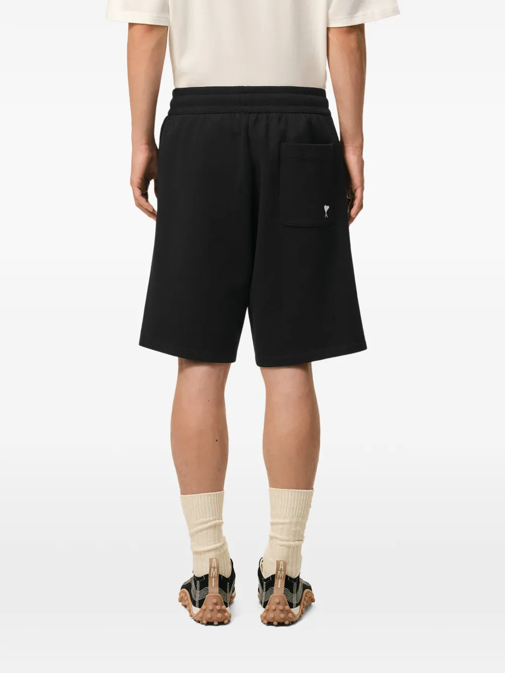 AMI Paris Trainingsshorts met logo Zwart