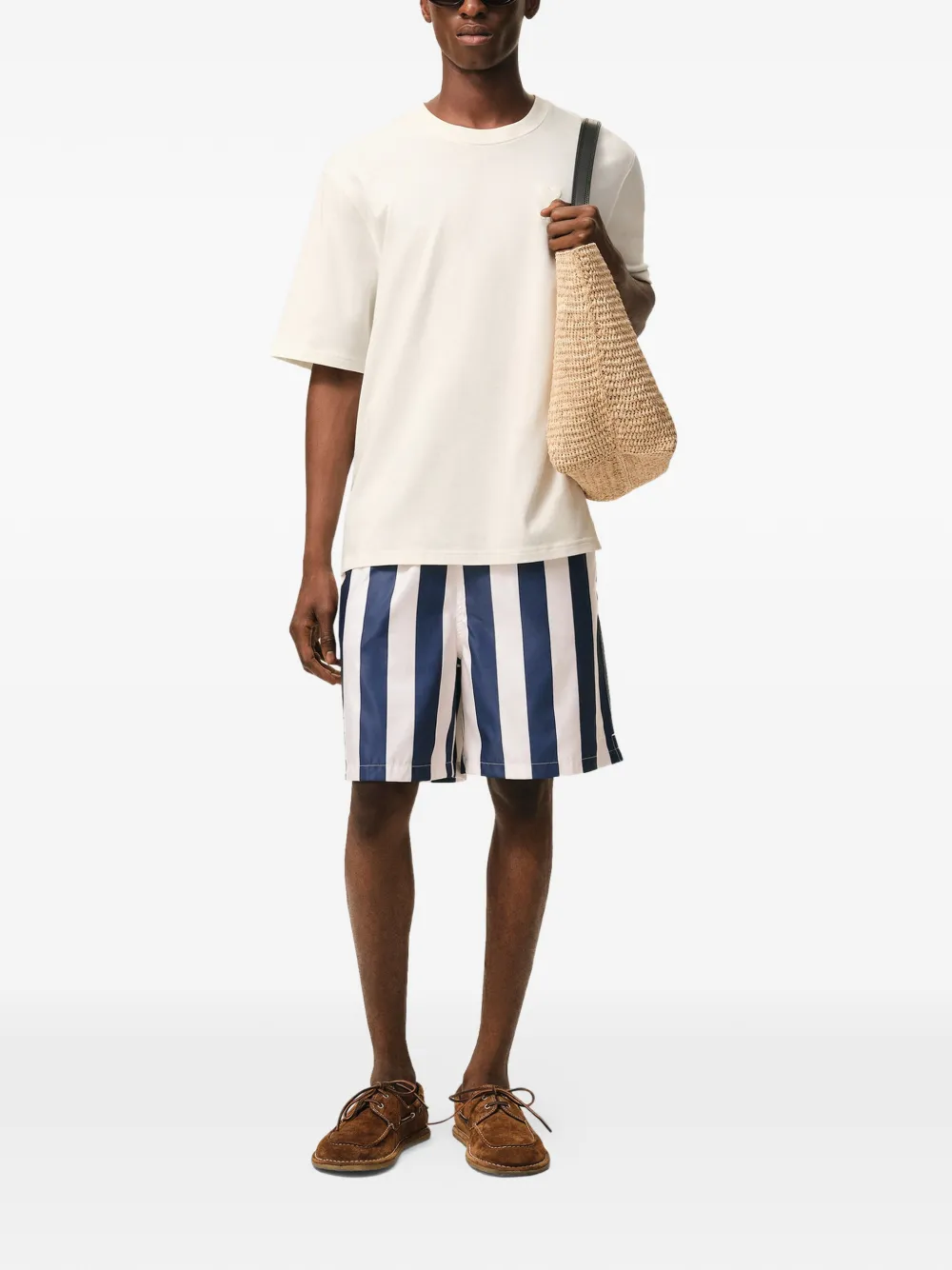 AMI Paris Gestreepte badpak Blauw