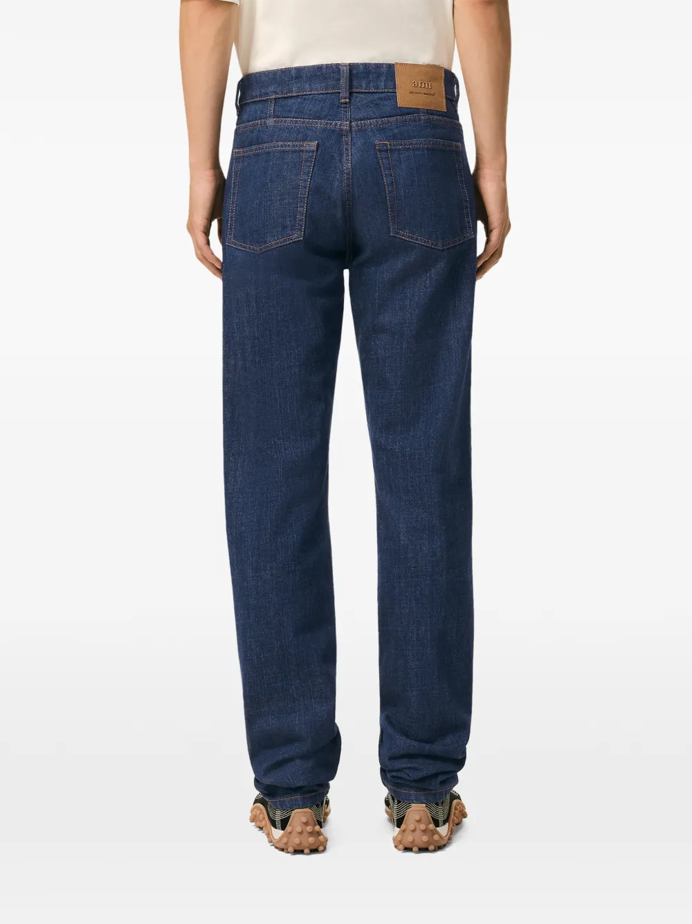 AMI Paris Gerafelde jeans Blauw
