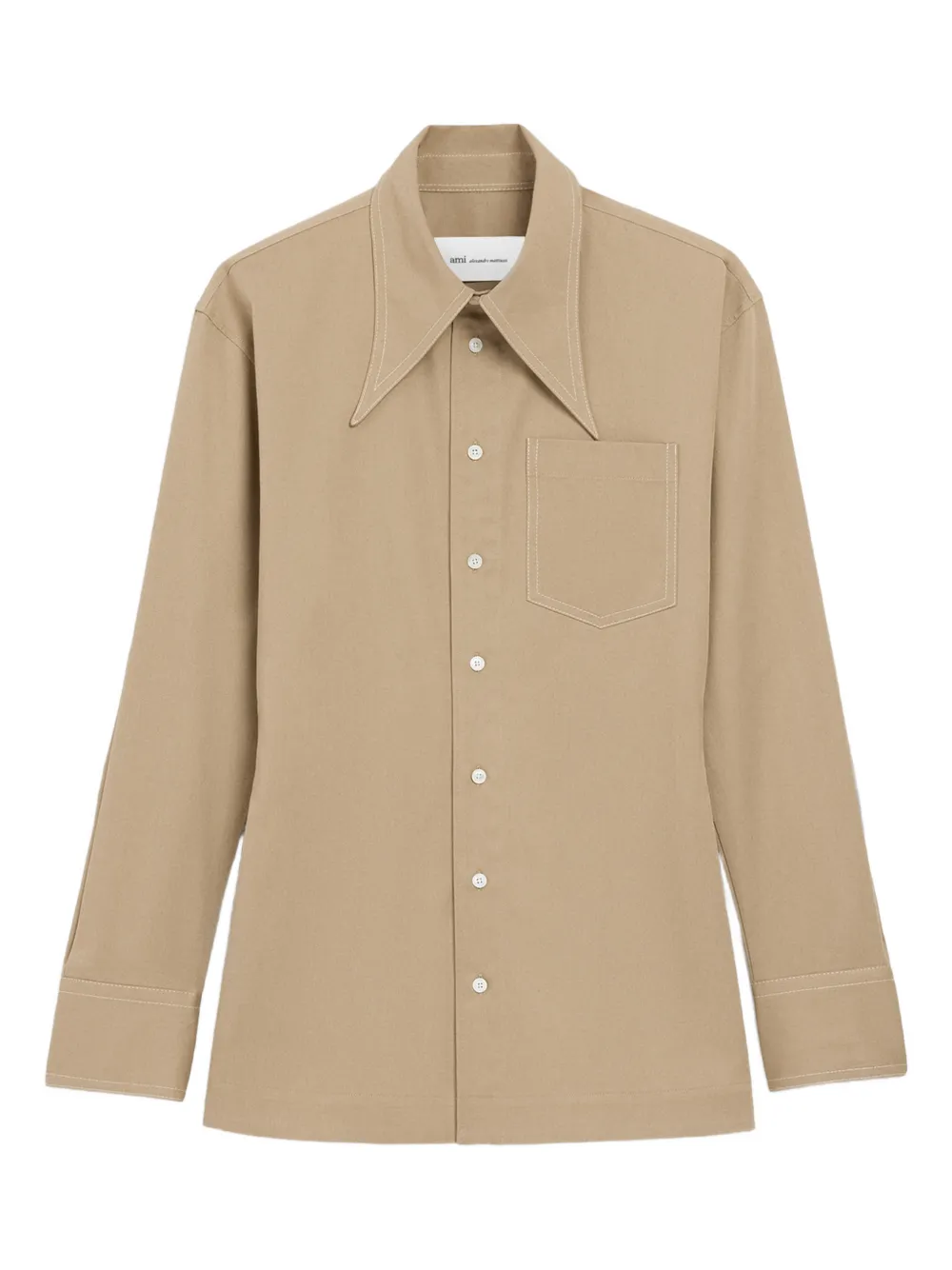 AMI Paris balloon-sleeve shirt - Neutrals