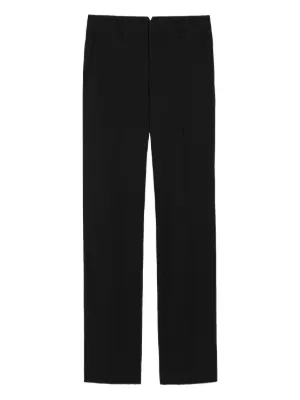 AMI Paris Wool Elasticated Waist Trousers | Black | FARFETCH AZ