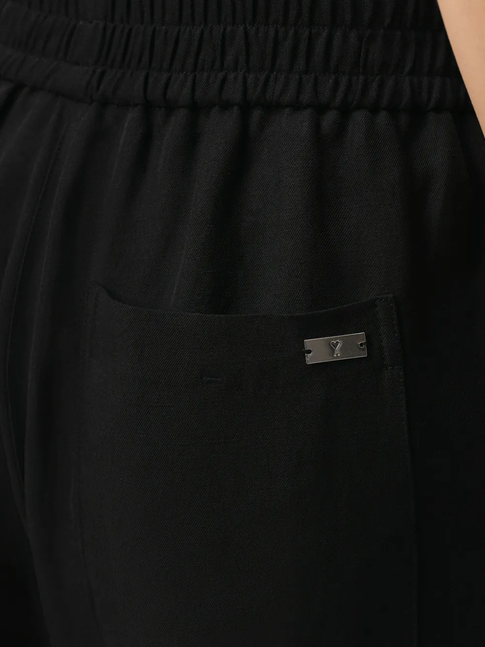 AMI Paris Broek met elastische taille Zwart
