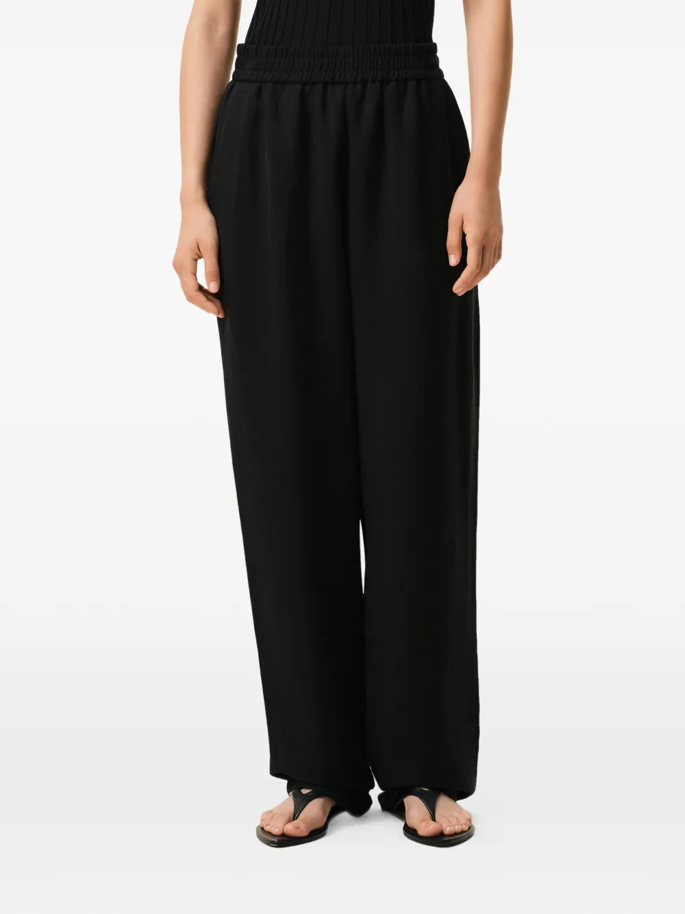 AMI Paris Broek met elastische taille Zwart