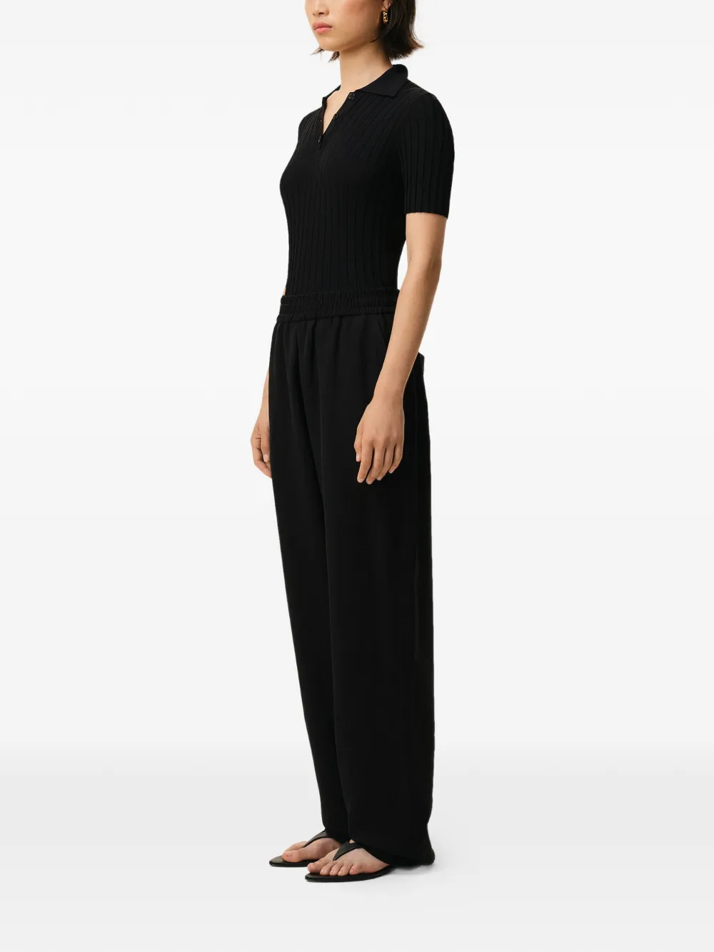 AMI Paris Broek met elastische taille Zwart