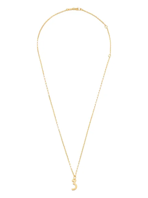 AMI Paris hammered number pendant necklace