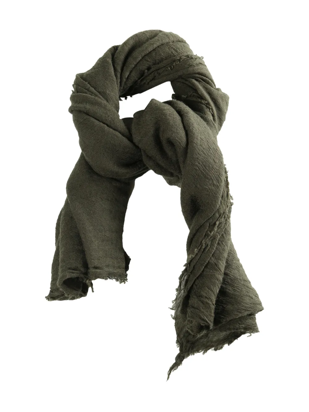 Frenckenberger fringed scarf - Verde