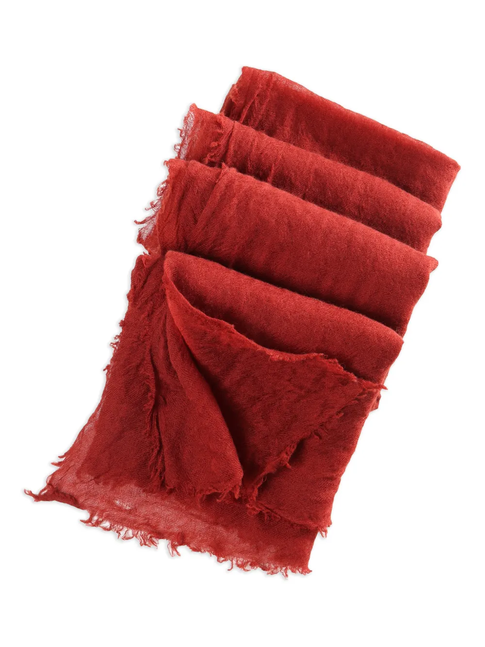  Frenckenberger Fringed Scarf - Red 