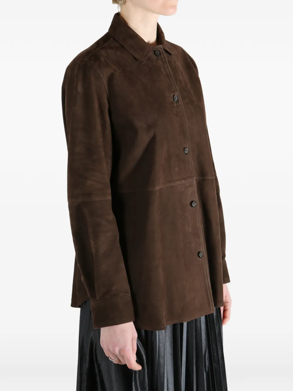  Toteme Suede Overshirt - Brown 