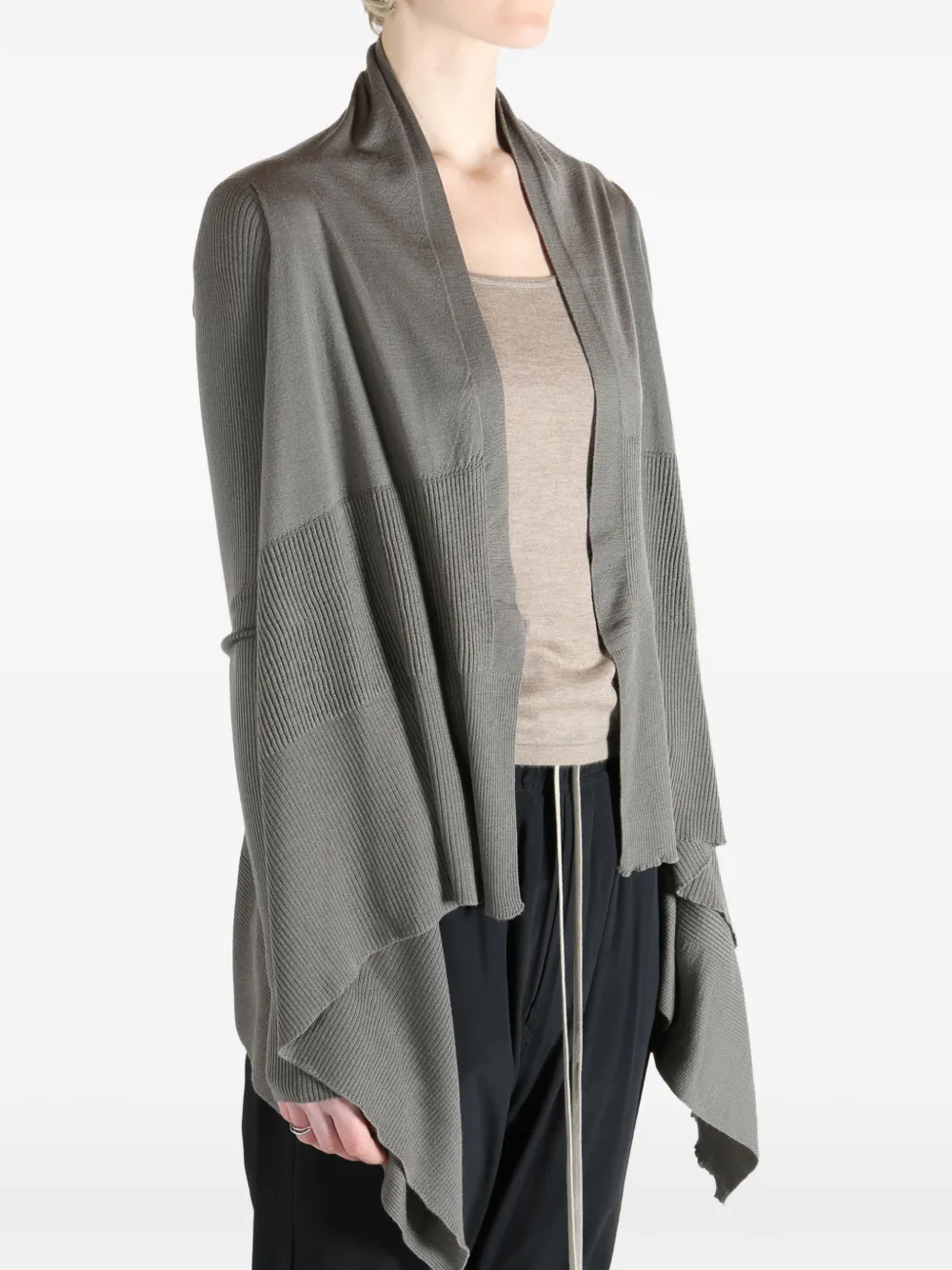 Rick Owens Vest met gedrapeerd detail Grijs