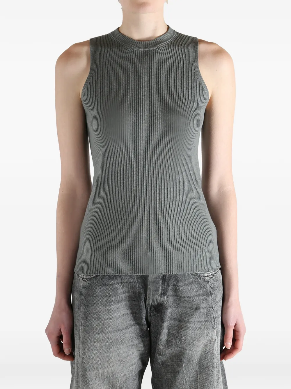 Rick Owens Geribbelde tanktop Grijs