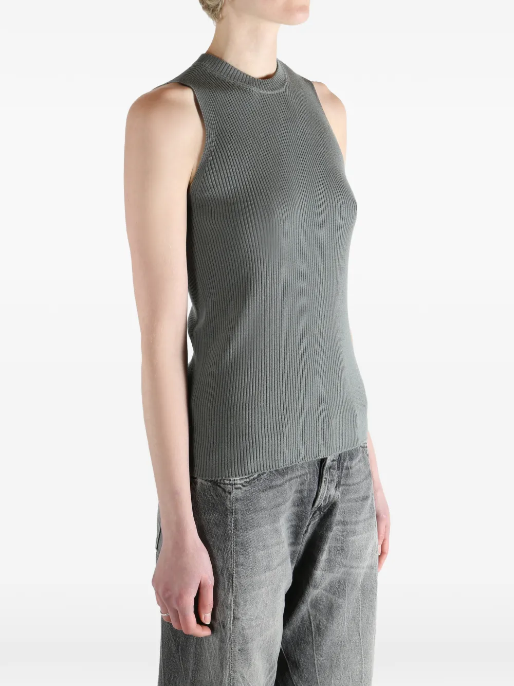 Rick Owens Geribbelde tanktop Grijs