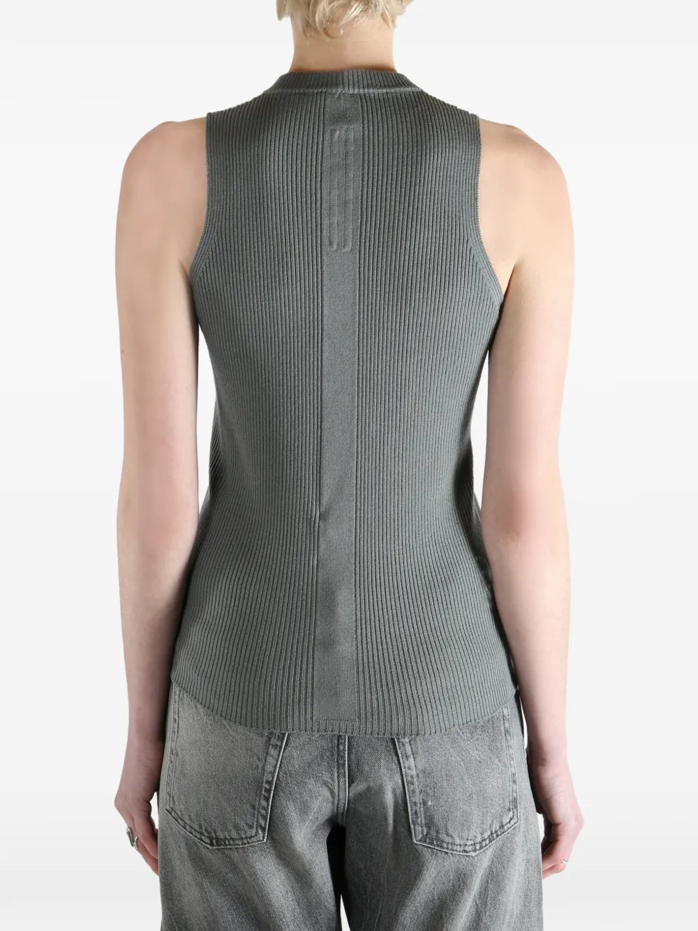 Rick Owens Geribbelde tanktop Grijs