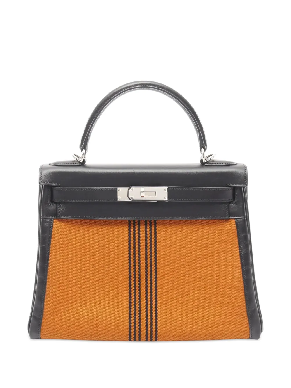 Hermès Pre-Owned 2006 Toile Box Calf Kelly II Sellier 28 handbag - Nero