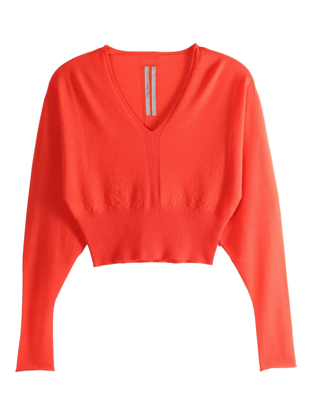 Rick Owens V-neck ribbed sweater - Orange
