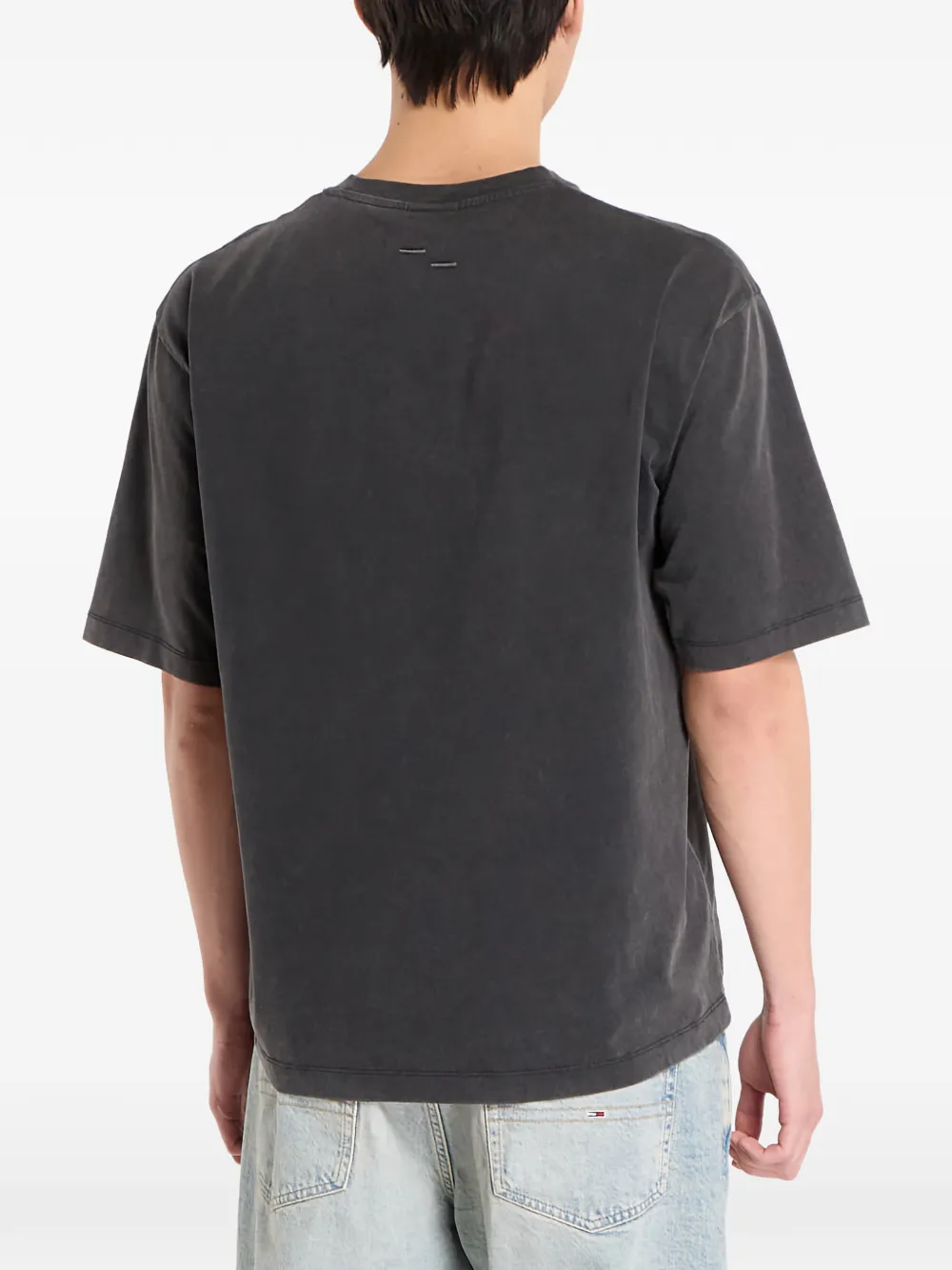 Filling Pieces Boxy T-shirt met borduurwerk Grijs