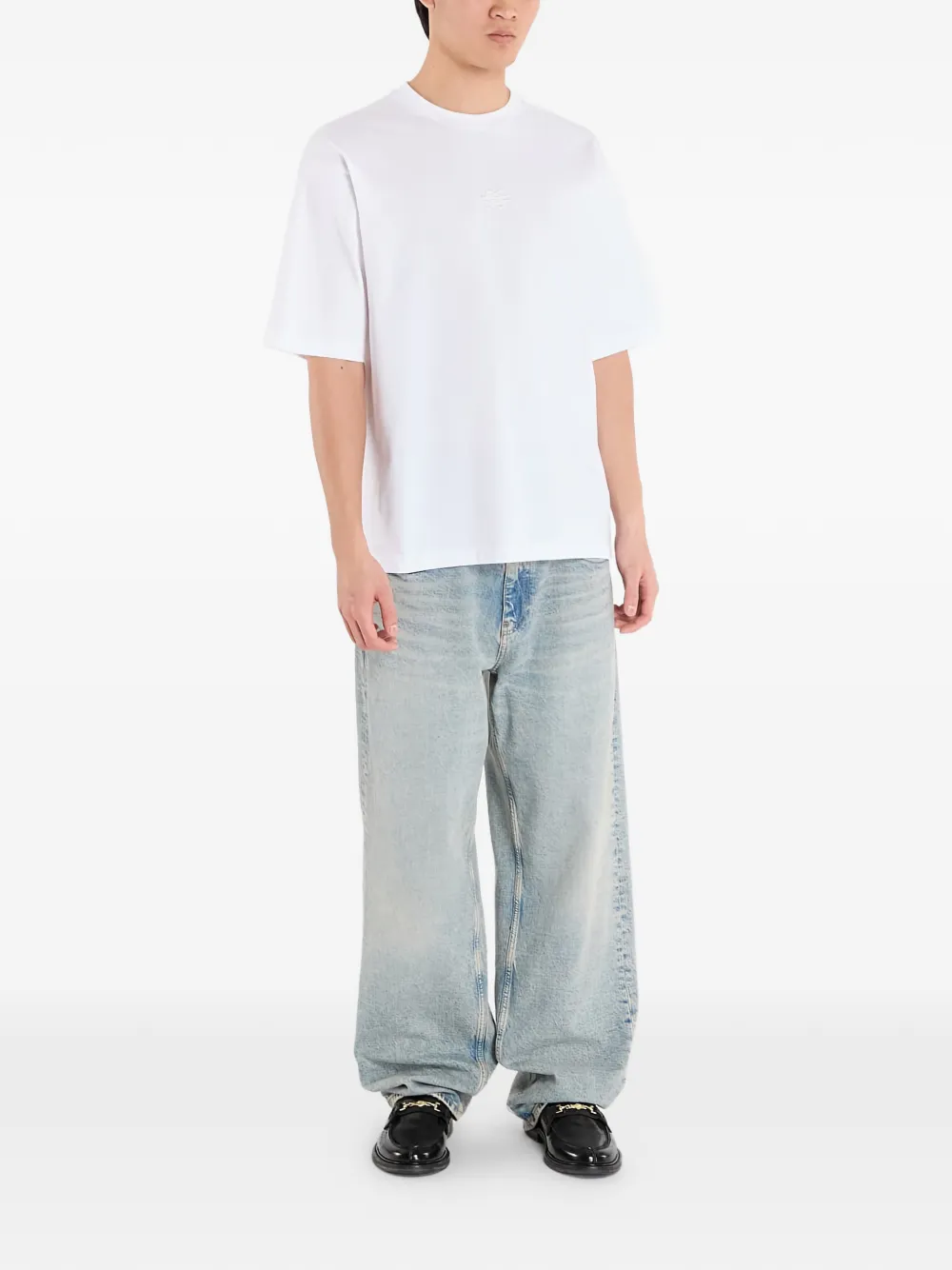 Filling Pieces boxy embroidered T-shirt - Wit