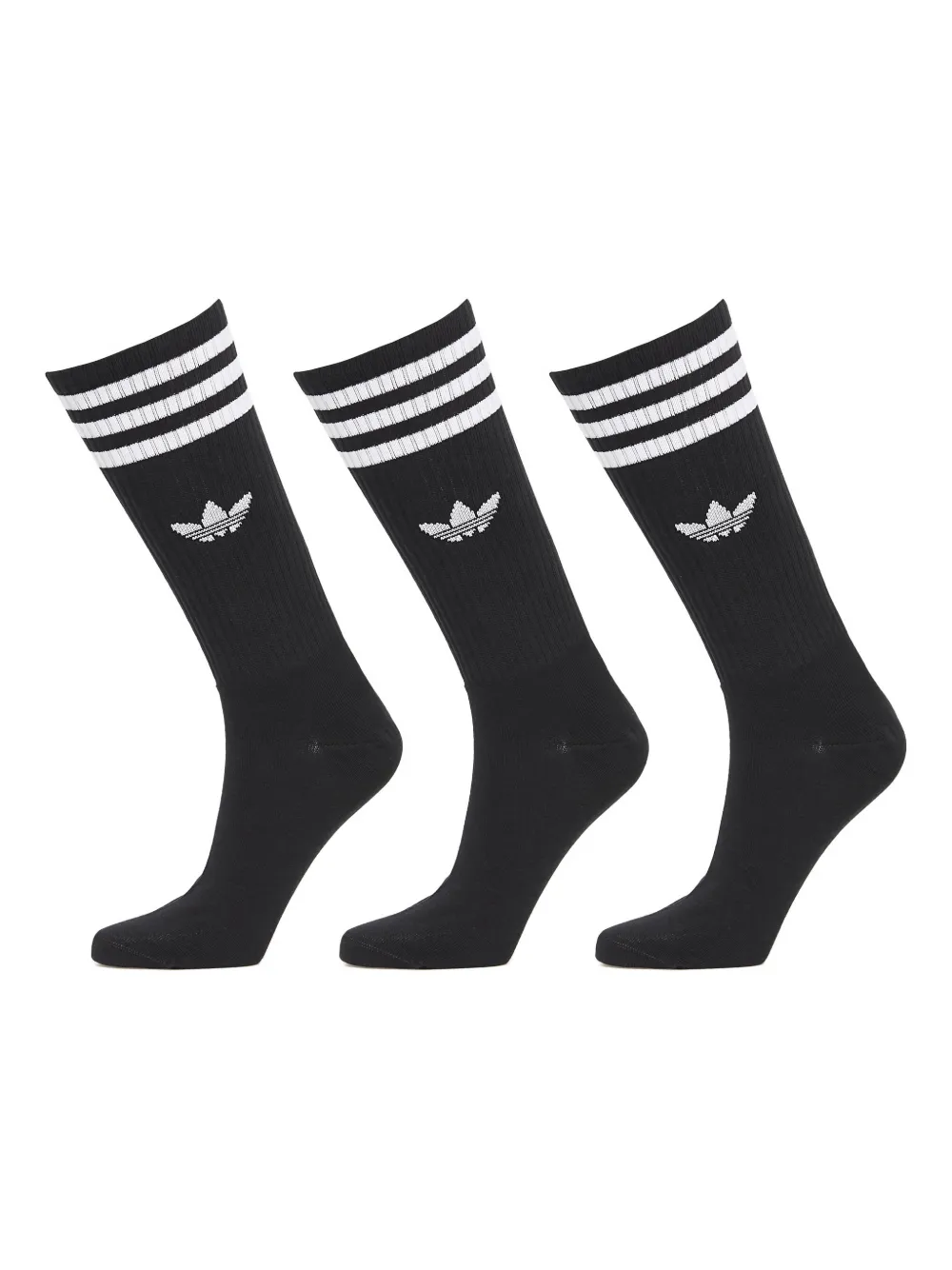 Adidas Originals High Crew Socks (set Of Three) In Black