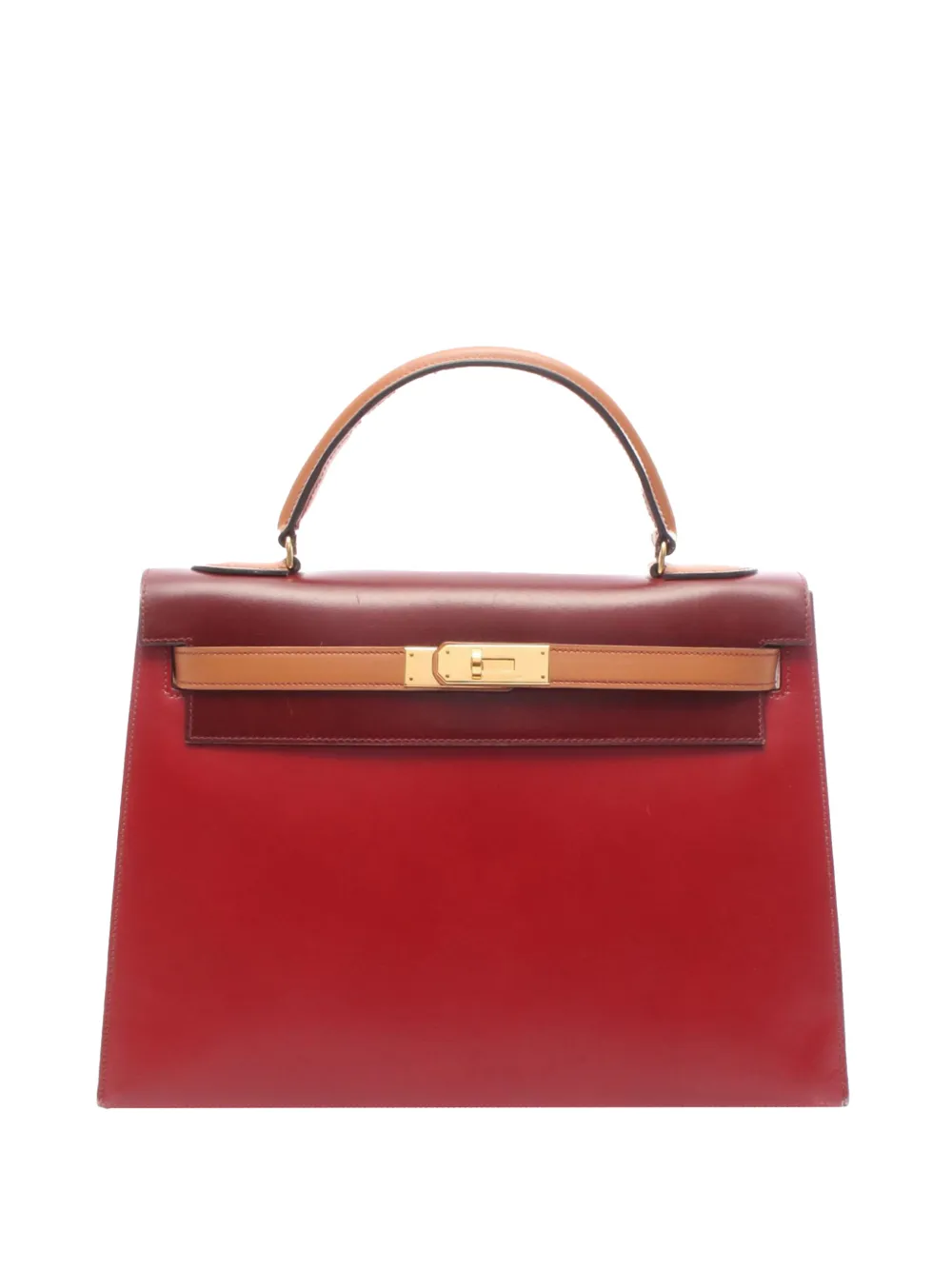 Hermès Pre-Owned 1987 Box Calf Kelly I Sellier 32 handbag - Rosso