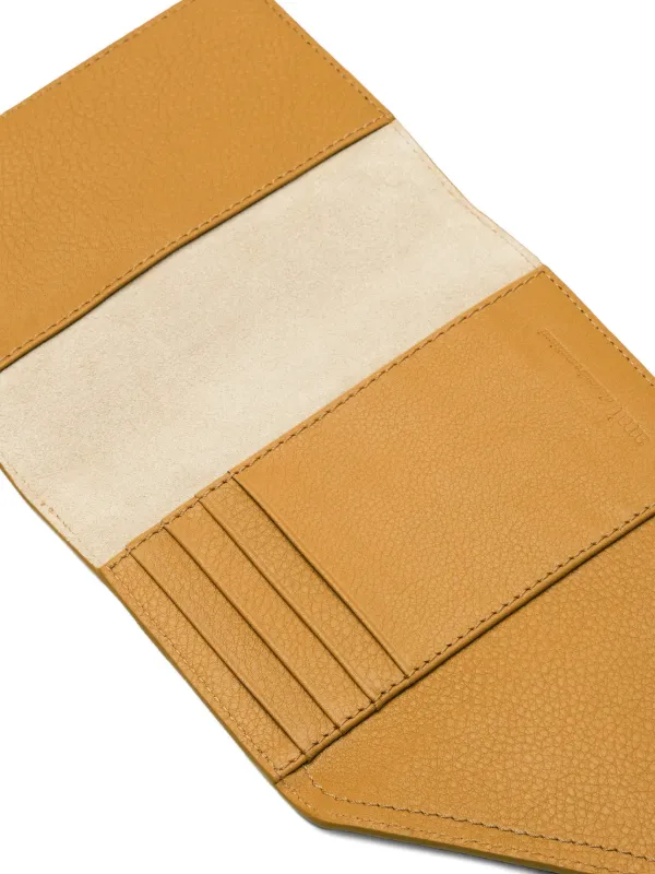 AMI Paris Etienne Leather Passport Holder | Yellow | FARFETCH