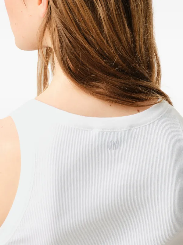 AMI Paris Ami De Coeur Tank Top | White | FARFETCH GE