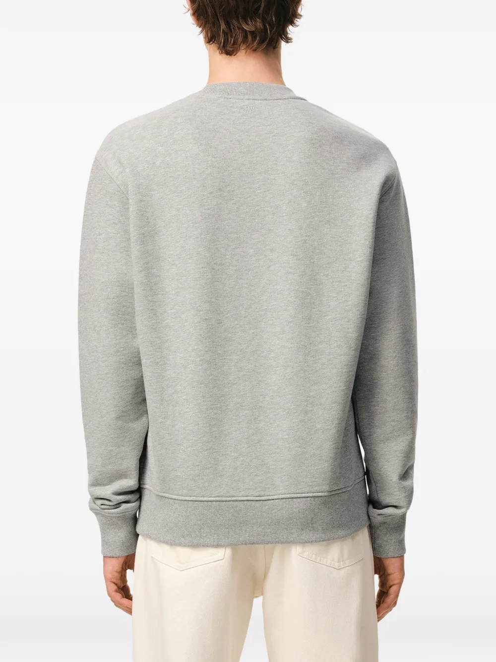 AMI Paris Ami De Coeur sweater met logopatch Grijs