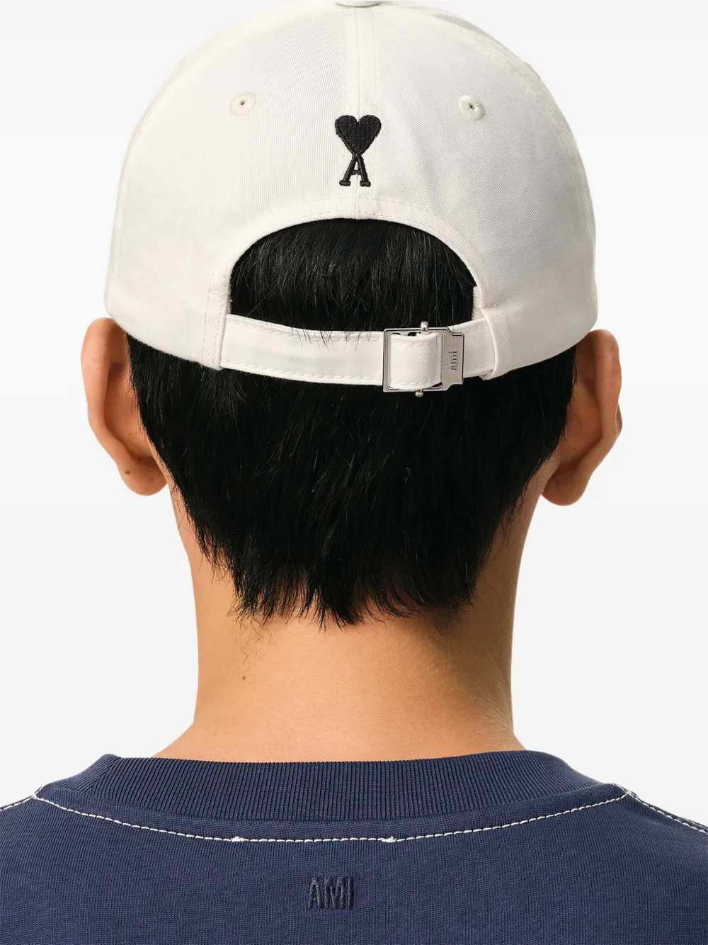  Ami Paris Logo-embroidered Buckle Baseball Cap - Neutrals 